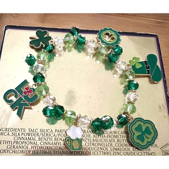 St Patricks Day Charm Bracelet Stretch Shamrocks Luck Leprechaun Hat Bee… - Picture 4 of 12